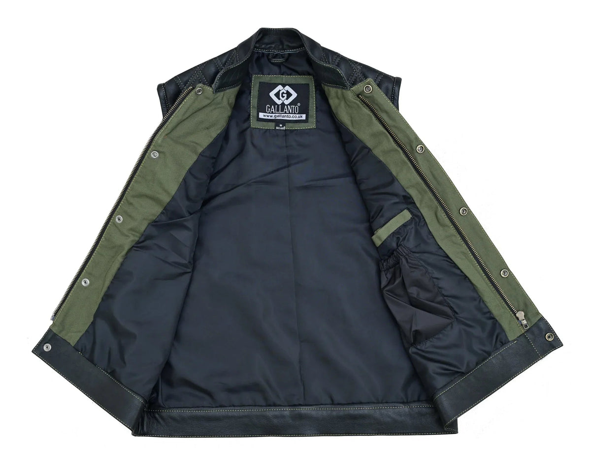 Biker Vest for Men in Leather, Denim and Camo Styles