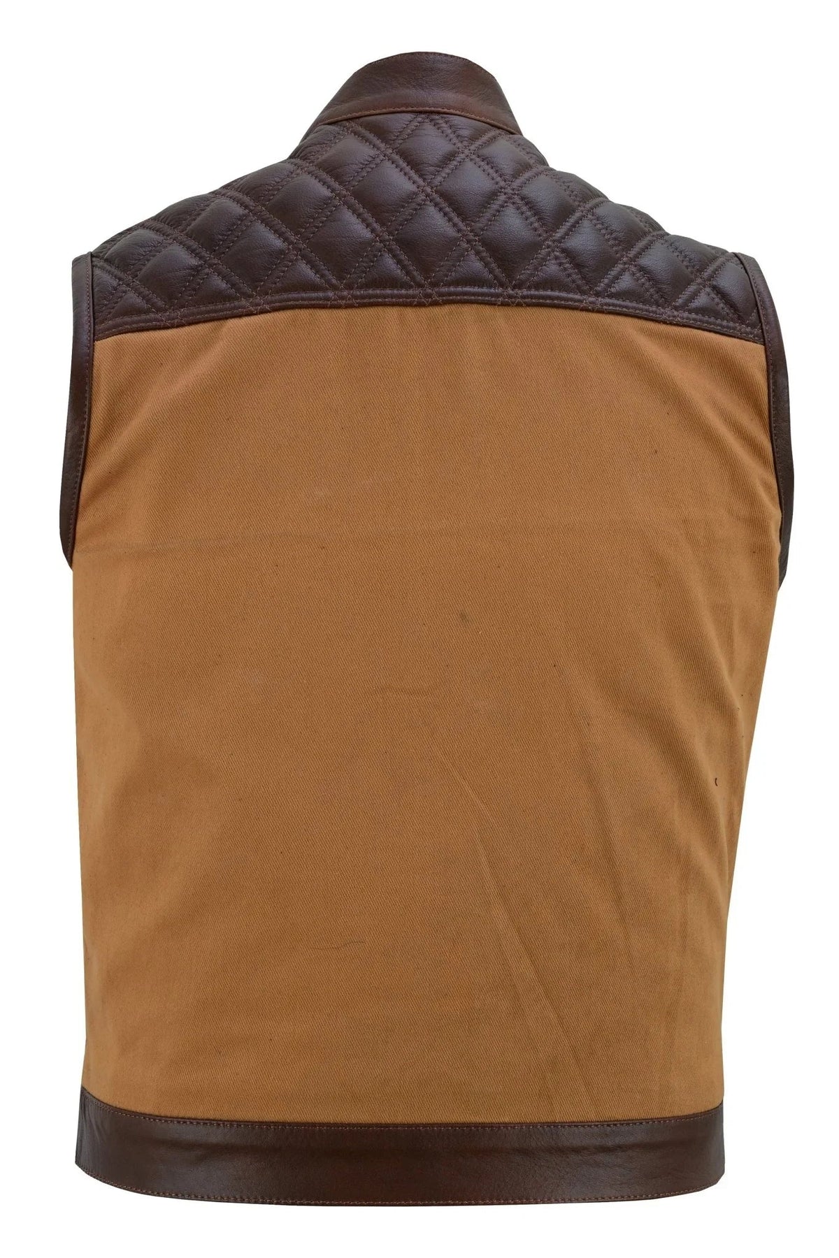 Biker Vest for Men in Leather, Denim and Camo Styles