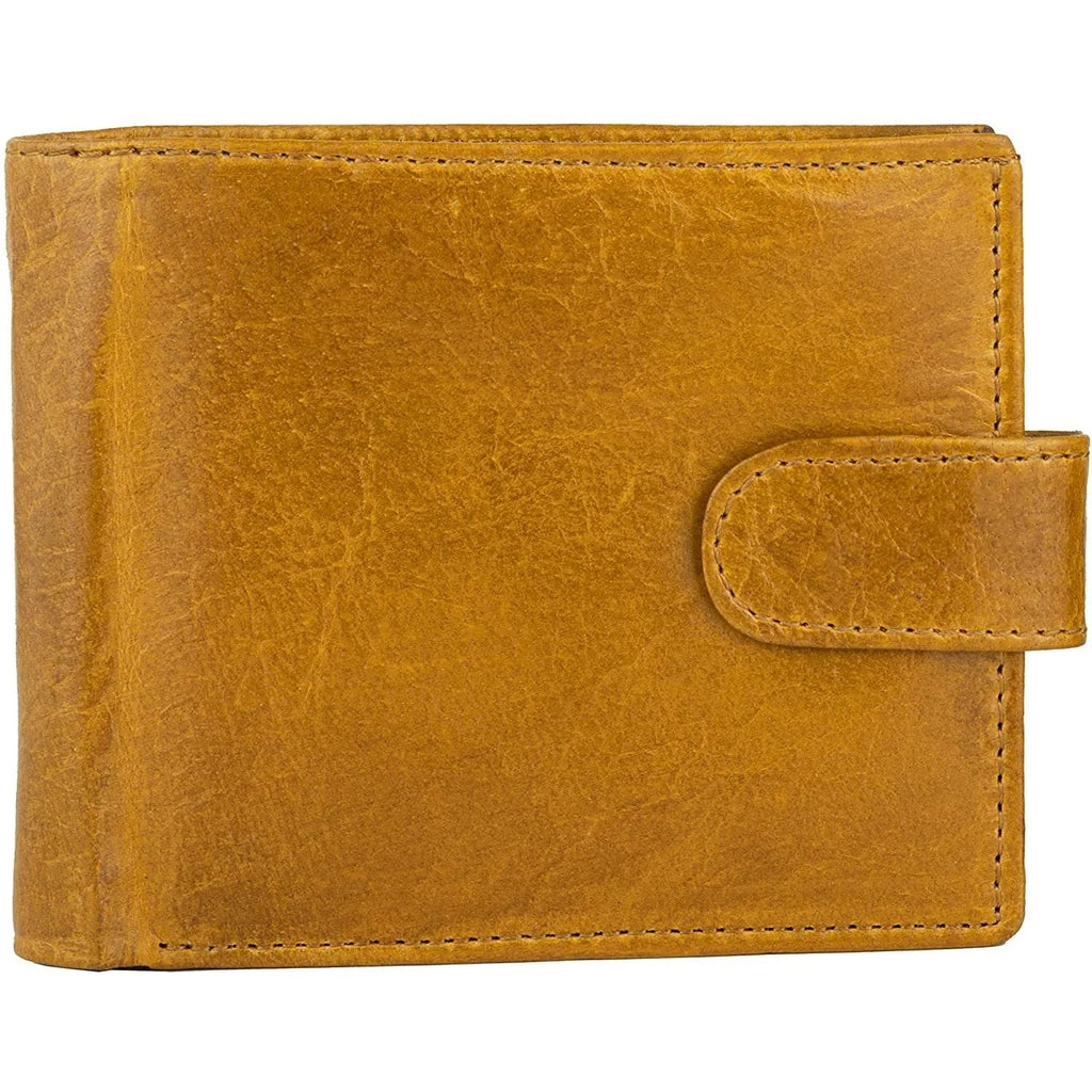 Men's Billfold Woven Leather RFID Protected Wallet