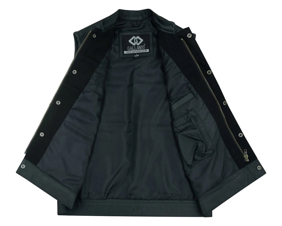 Biker Vest for Men in Leather, Denim and Camo Styles