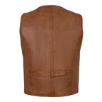 Mens Biker Vest in Classic Soft Leather and Suede Styles