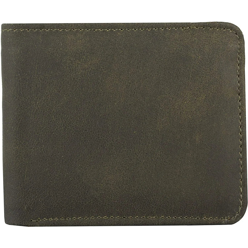 Mens Bifold Wallet with RFID Blocking and Secure Coin Pocket
