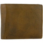 Genuine Cowhide Leather RFID Bifold Mens Wallet Designer