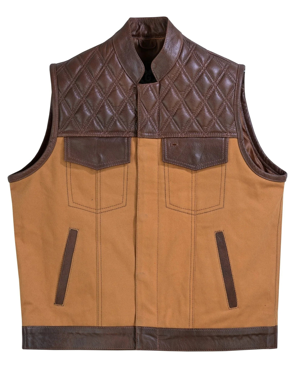 Biker Vest for Men in Leather, Denim and Camo Styles