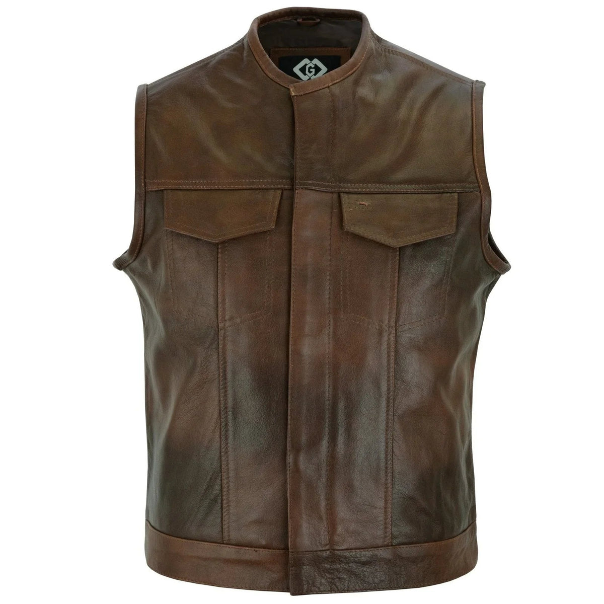 Biker Vest for Men in Leather, Denim and Camo Styles