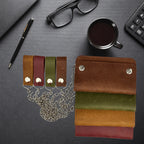 Chain Wallet for Men with Full-Grain Leather and Steel Chain