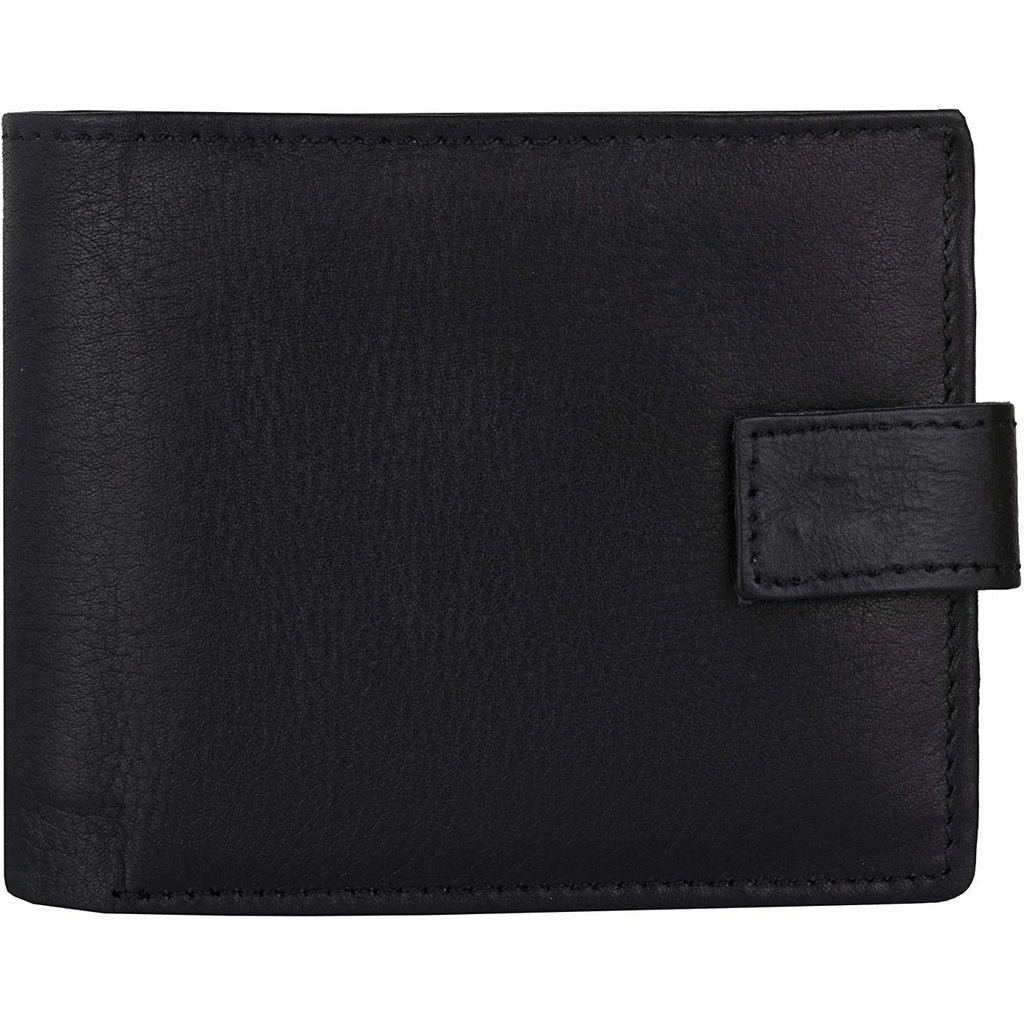 Men's Leather Wallets With Woven Trifold RFID Design