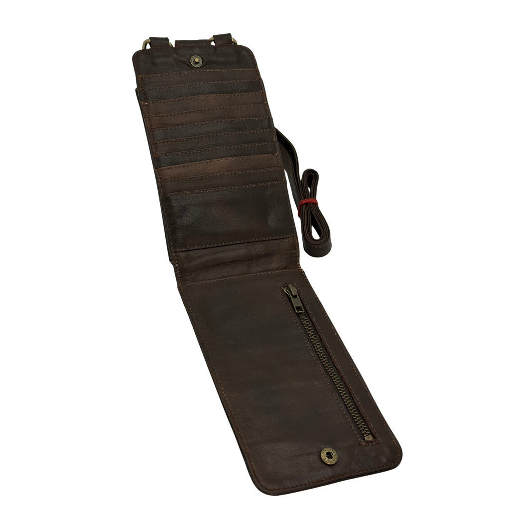 Leather Cross Body Bags with Compact Wallet Storage for Everyday Use