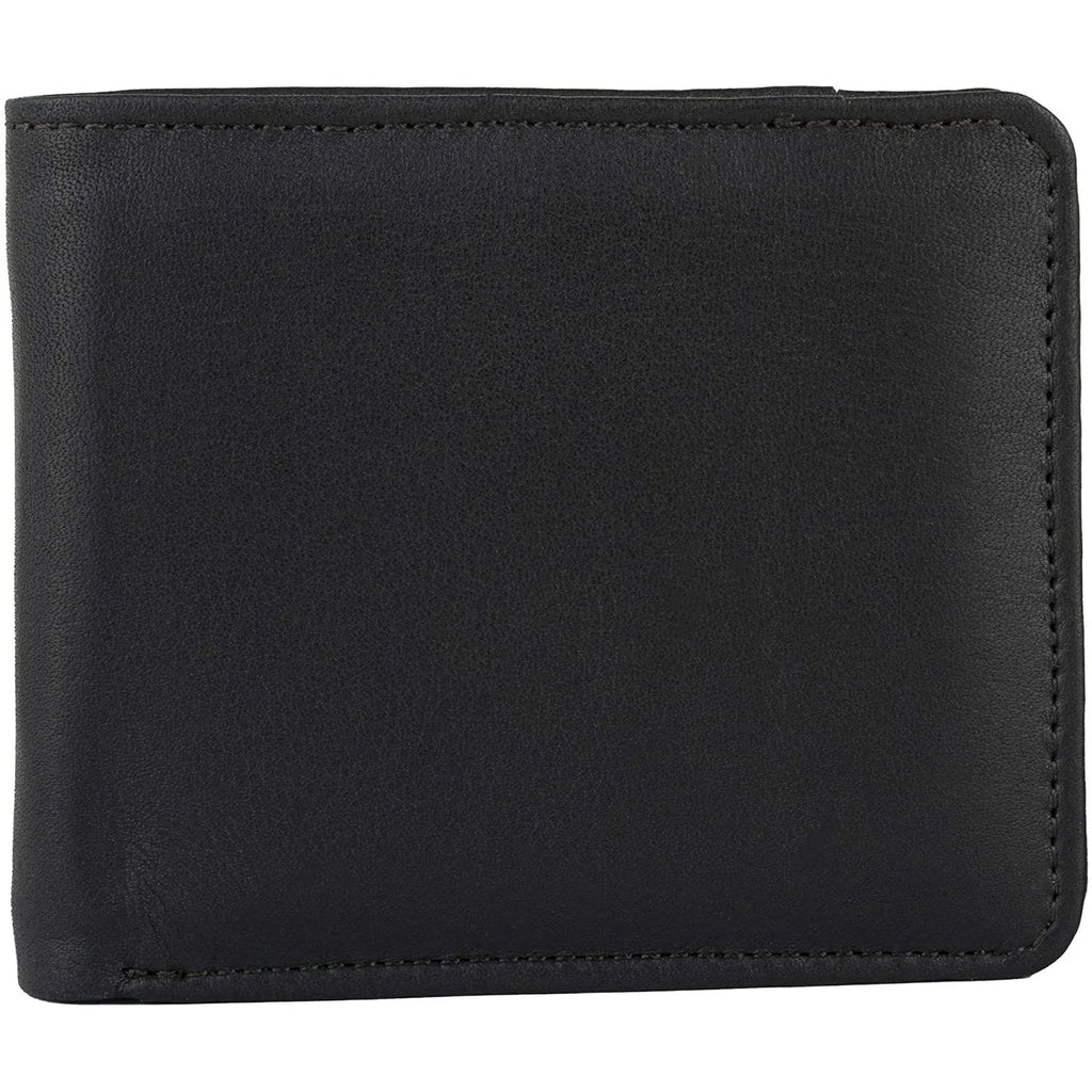 Mens Bifold Wallet with RFID Blocking and Secure Coin Pocket