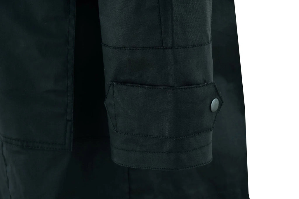 Denim Long Coat – Waterproof Black Long Coat for Men and Women