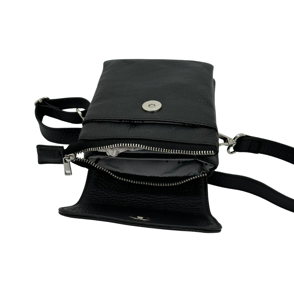 Compact Crossbody Bag with Adjustable Strap and Card Storage