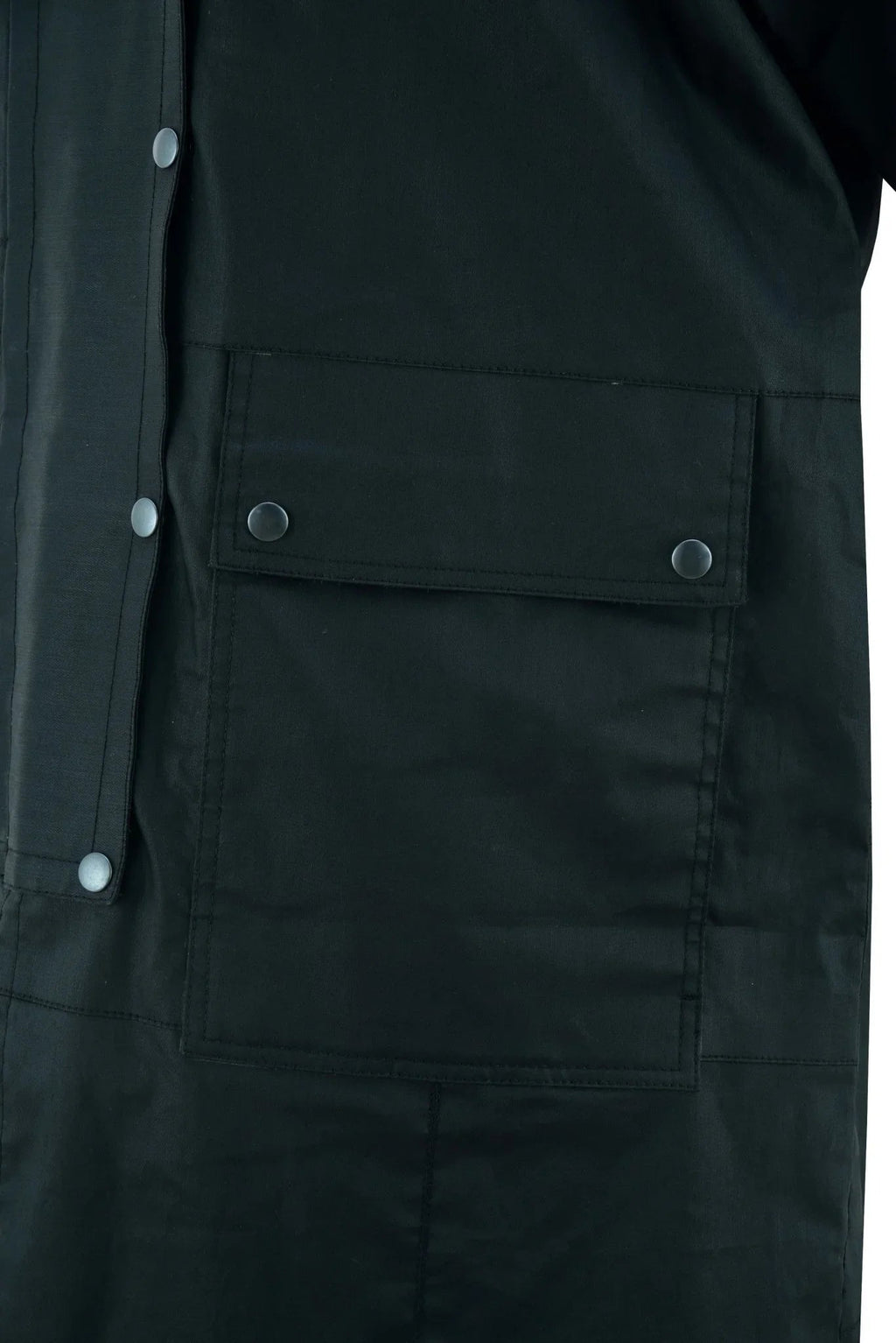 Denim Long Coat – Waterproof Black Long Coat for Men and Women