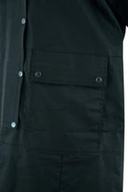 Denim Long Coat – Waterproof Black Long Coat for Men and Women