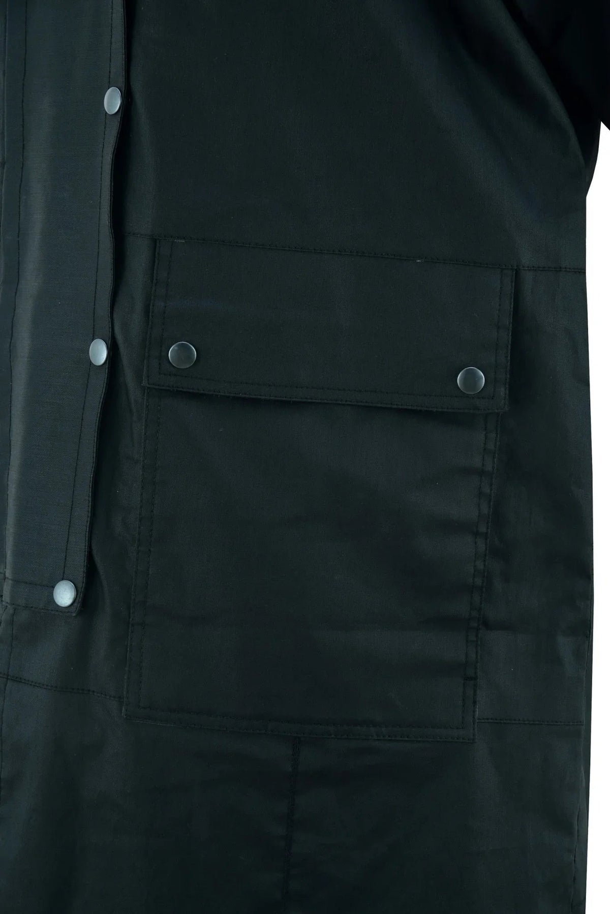 Denim Long Coat – Waterproof Black Long Coat for Men and Women