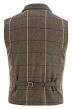 Mens Tweed Vest with Formal Check and Blazer-Style Cut
