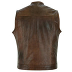 Biker Vest for Men in Leather, Denim and Camo Styles