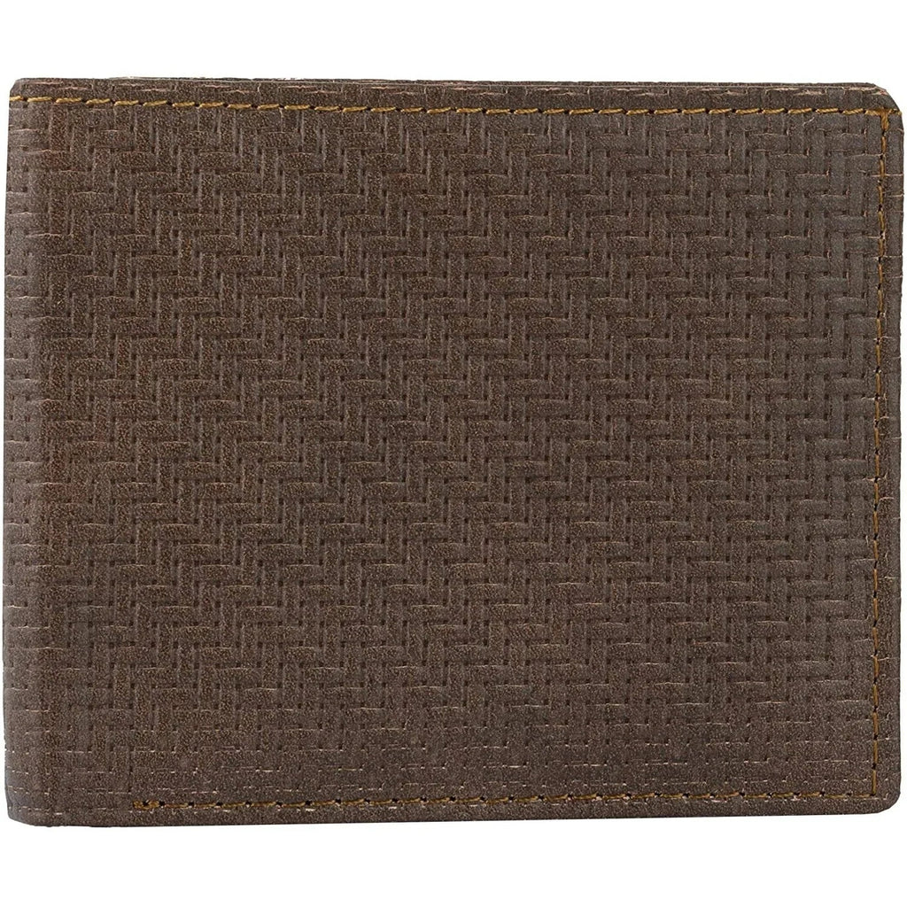 Genuine Cowhide Leather RFID Bifold Mens Wallet Designer