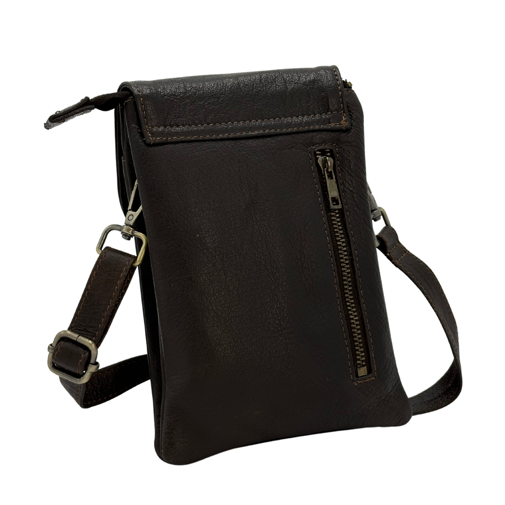 Compact Crossbody Bag with Adjustable Strap and Card Storage