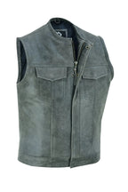 Biker Vest for Men in Leather, Denim and Camo Styles
