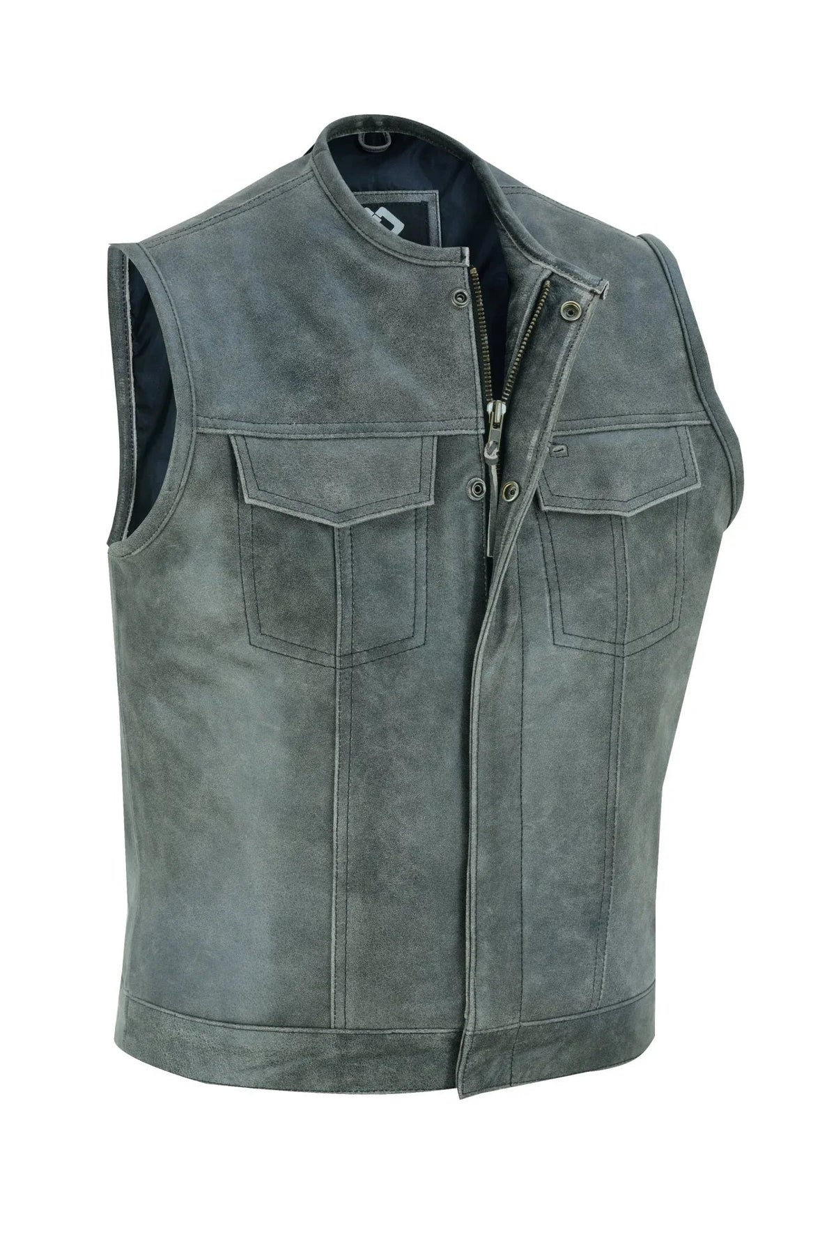 Biker Vest for Men in Leather, Denim and Camo Styles