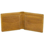 Genuine Cowhide Leather RFID Bifold Mens Wallet Designer
