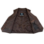 Mens Biker Vest in Classic Soft Leather and Suede Styles