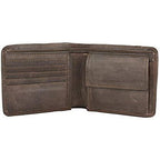 Mens Bifold Wallet with RFID Blocking and Secure Coin Pocket