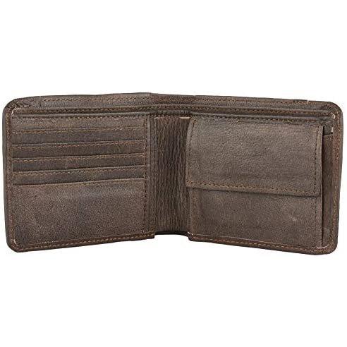 Mens Bifold Wallet with RFID Blocking and Secure Coin Pocket