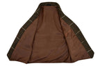 Mens Tweed Vest with Formal Check and Blazer-Style Cut