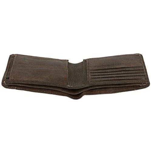 Mens Bifold Wallet with RFID Blocking and Secure Coin Pocket