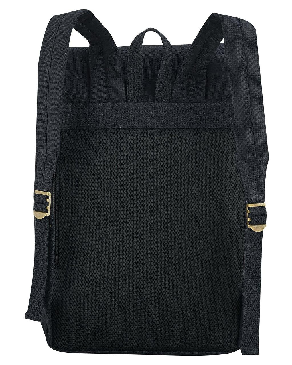 Canvas Travel Backpack Men with Leather Trim and Laptop Compartment