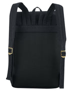 Canvas Travel Backpack Men with Leather Trim and Laptop Compartment