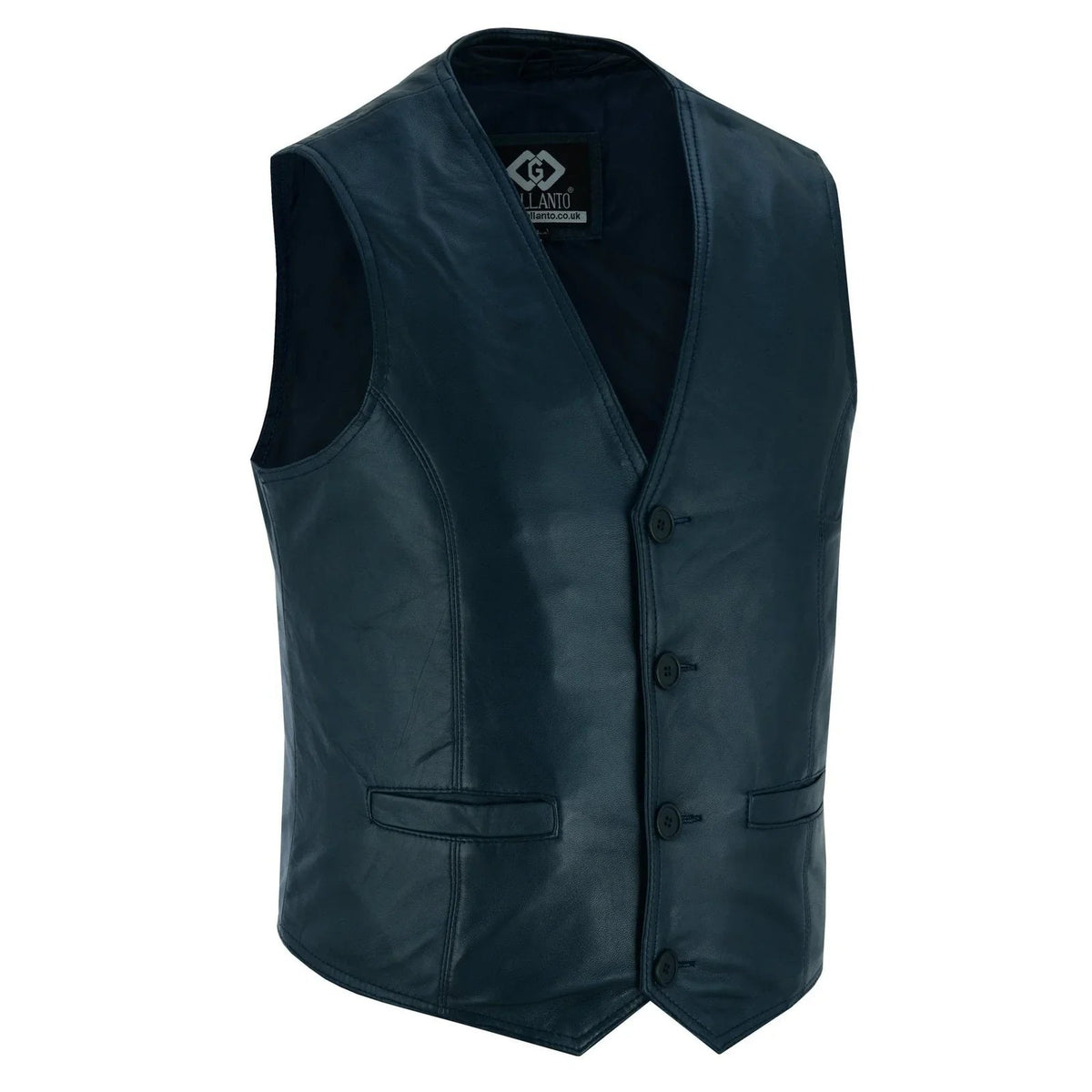 Mens Biker Vest in Classic Soft Leather and Suede Styles