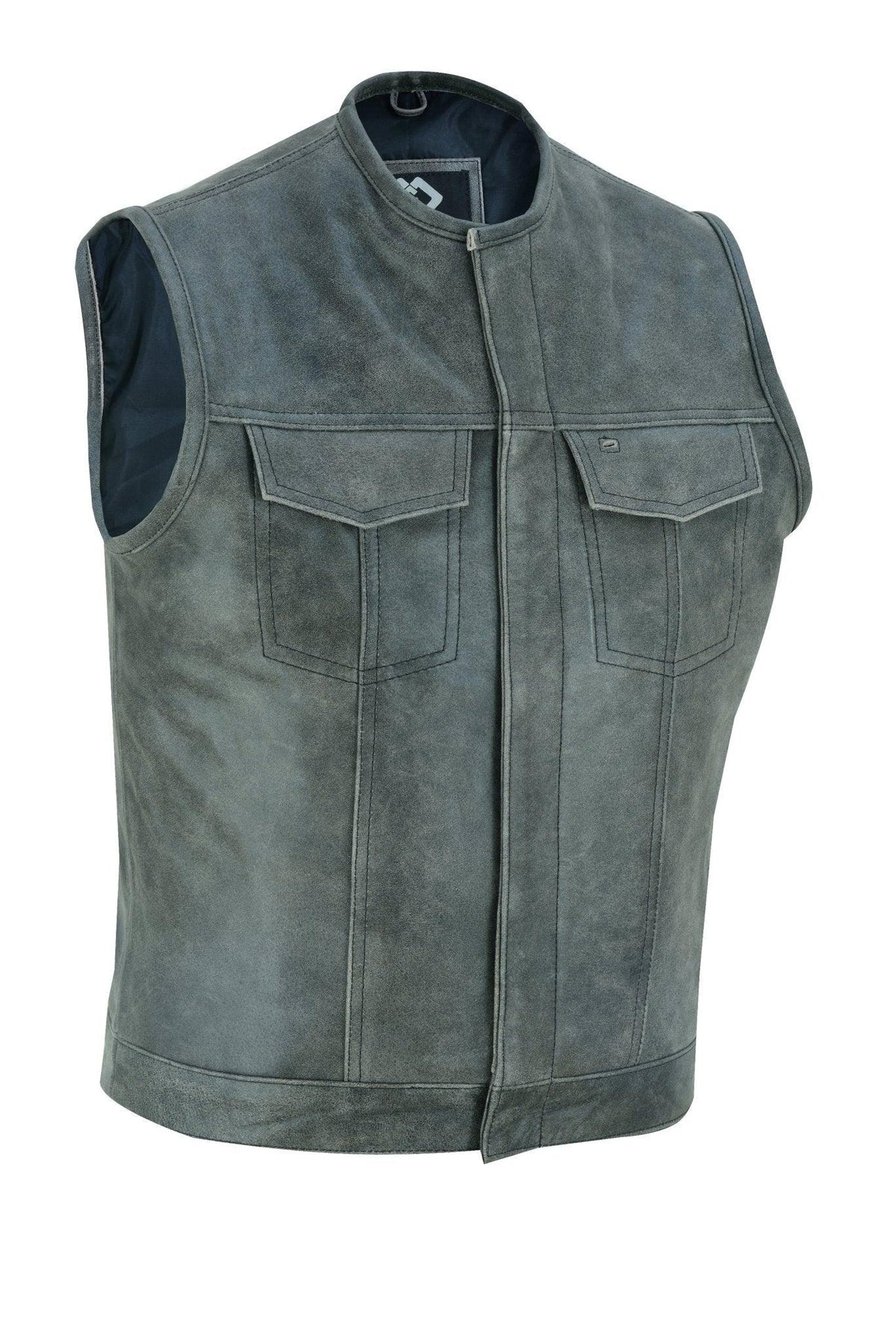 Biker Vest for Men in Leather, Denim and Camo Styles