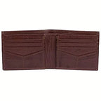 Slim RFID Protected Cowhide Leather Billfold Wallet Mens