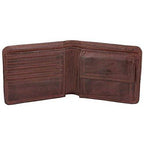 Mens Bifold Wallet with RFID Blocking and Secure Coin Pocket