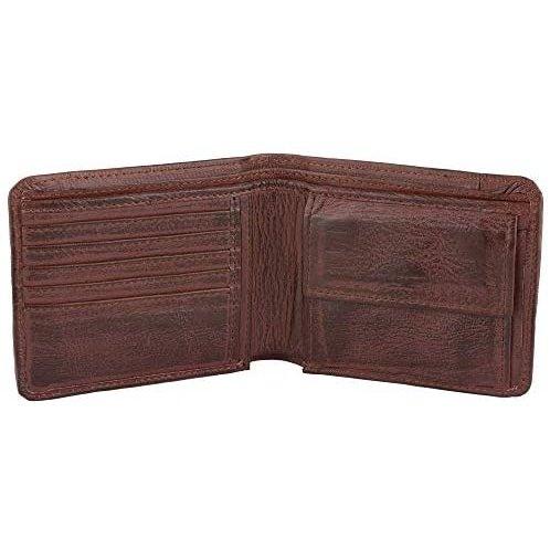 Mens Bifold Wallet with RFID Blocking and Secure Coin Pocket