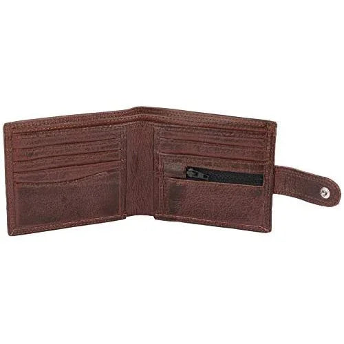 Men's Billfold Woven Leather RFID Protected Wallet