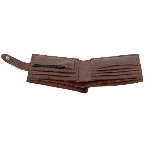 Men's Billfold Woven Leather RFID Protected Wallet