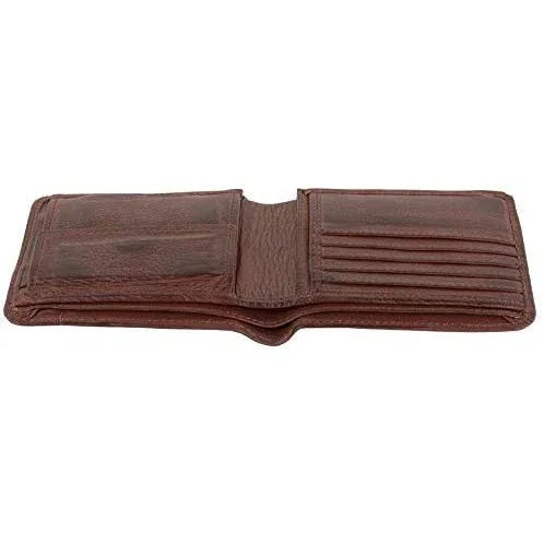 Mens Bifold Wallet with RFID Blocking and Secure Coin Pocket
