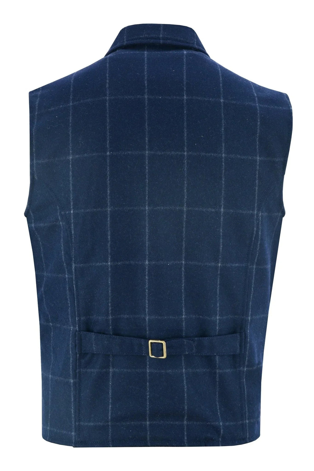 Mens Tweed Vest with Formal Check and Blazer-Style Cut