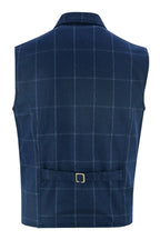 Mens Tweed Vest with Formal Check and Blazer-Style Cut