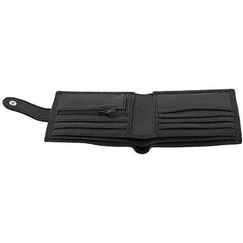Men's Billfold Woven Leather RFID Protected Wallet