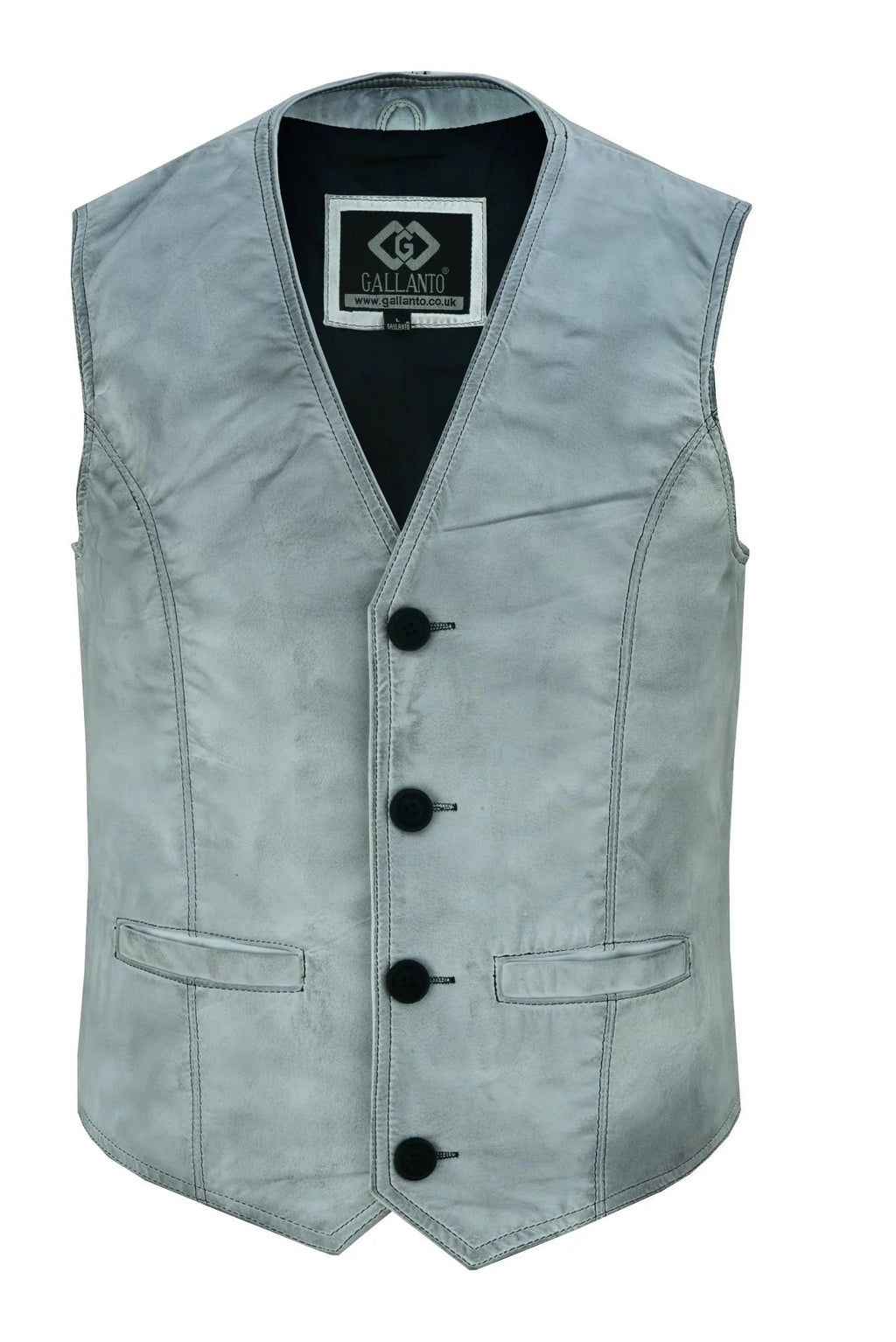 Mens Biker Vest in Classic Soft Leather and Suede Styles