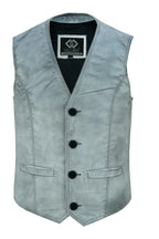 Mens Biker Vest in Classic Soft Leather and Suede Styles