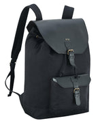 Canvas Travel Backpack Men with Leather Trim and Laptop Compartment