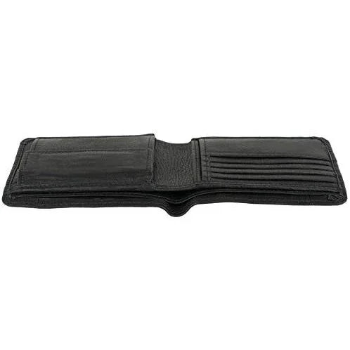 Mens Bifold Wallet with RFID Blocking and Secure Coin Pocket