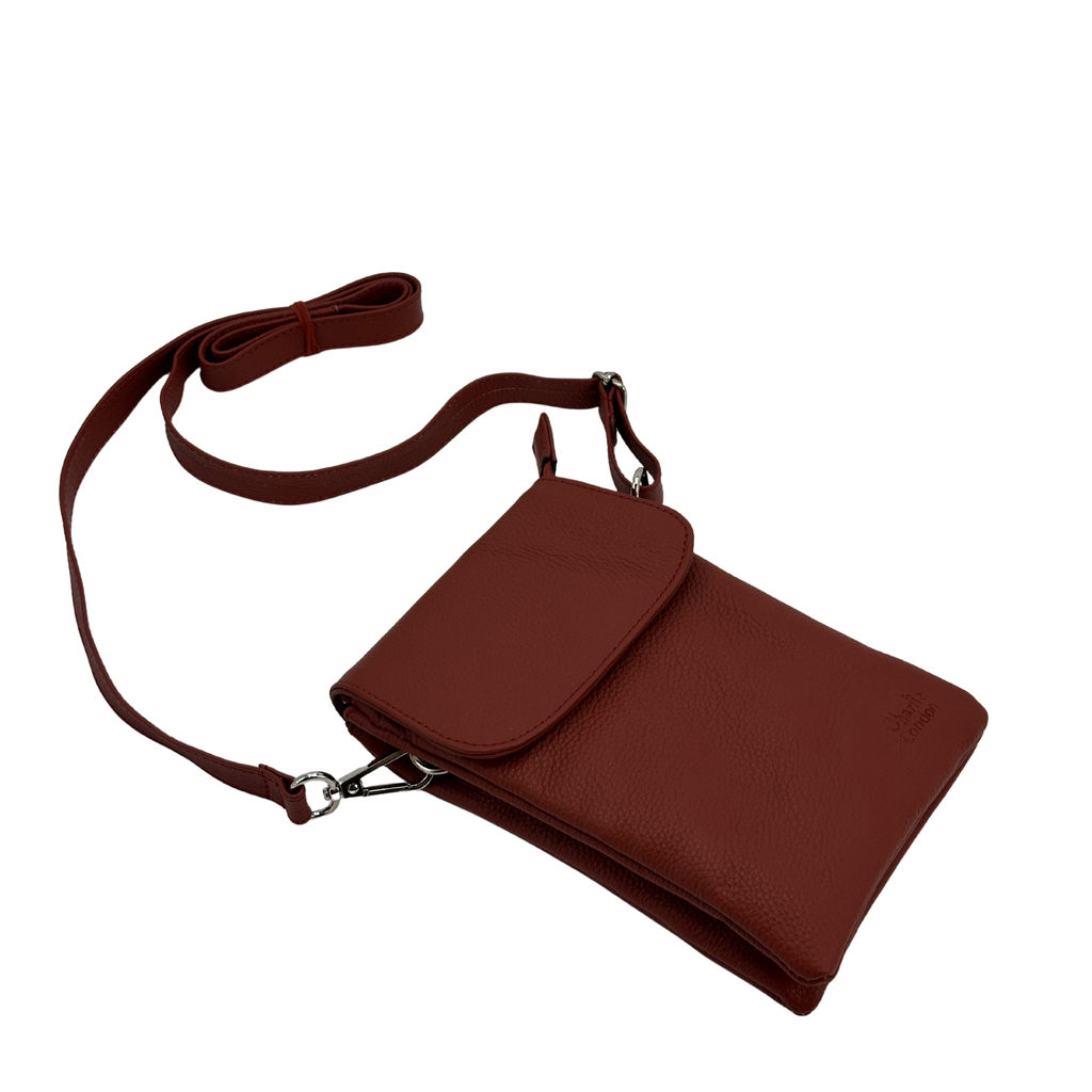 Compact Crossbody Bag with Adjustable Strap and Card Storage
