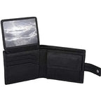 Men's Leather Wallets With Woven Trifold RFID Design