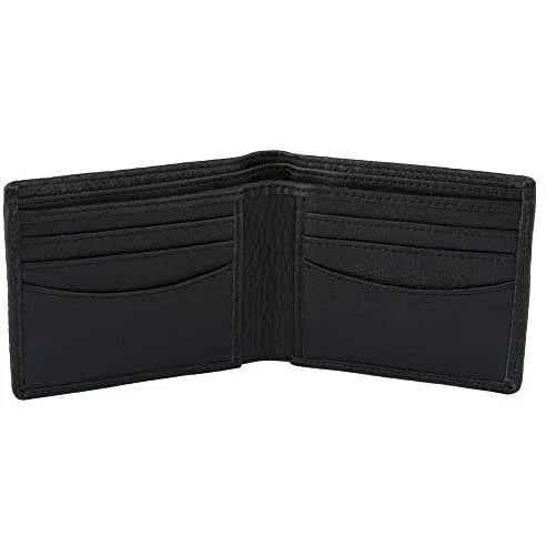 Genuine Cowhide Leather RFID Bifold Mens Wallet Designer